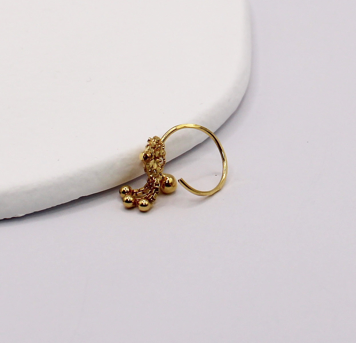 Chain Bloom Hoop | 9mm