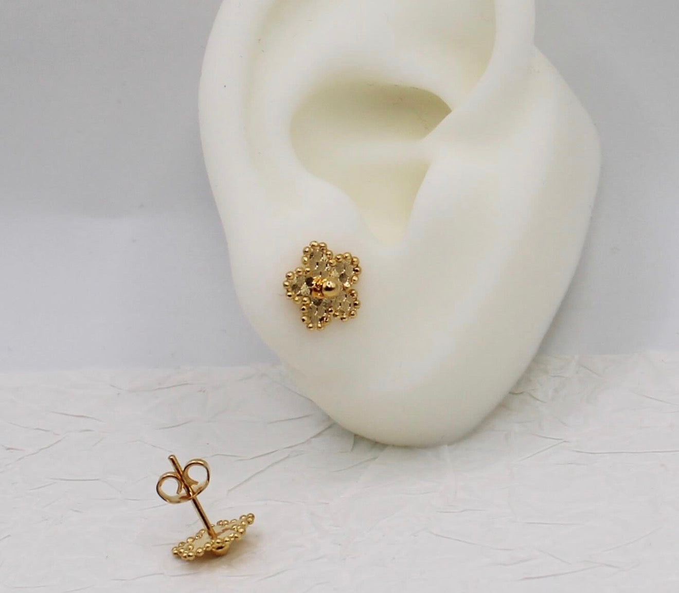Flower Mirror Studs