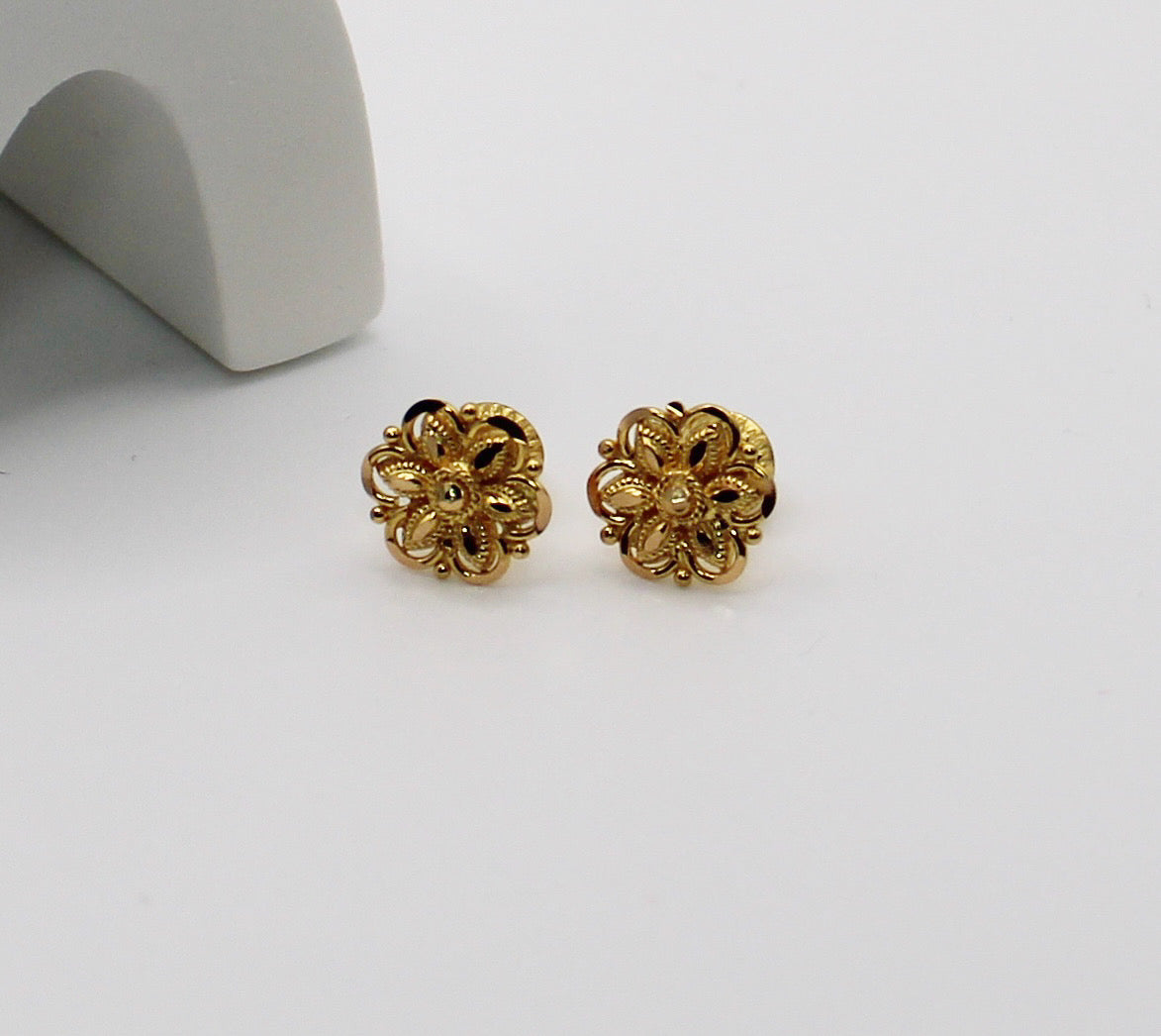 22carat Flowery Studs