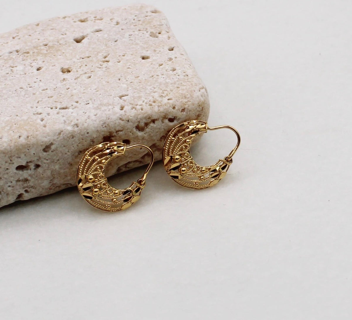 Detailed Boat Hoops | 22carat
