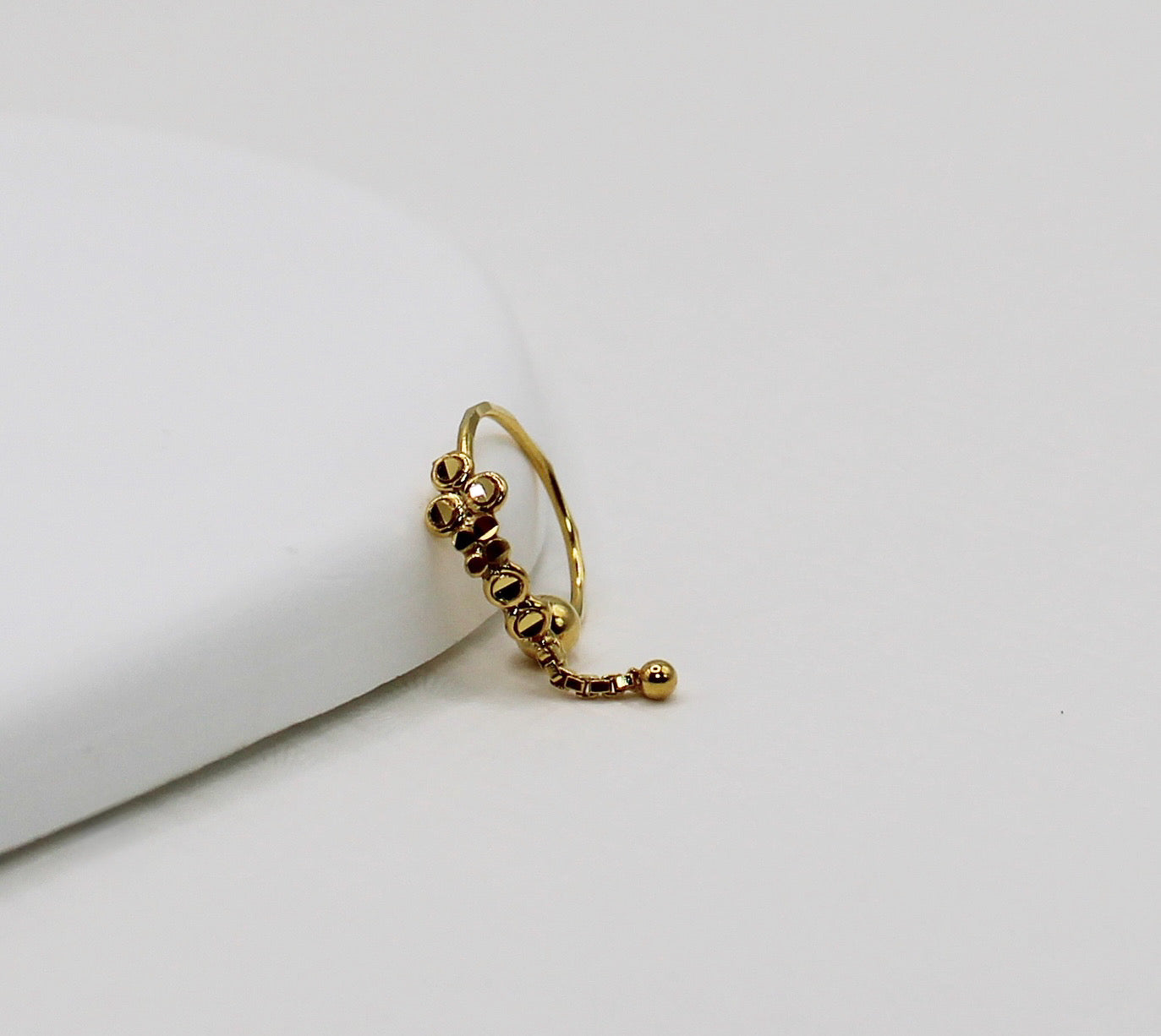 Detailed Chain Drop Hoop | 9mm