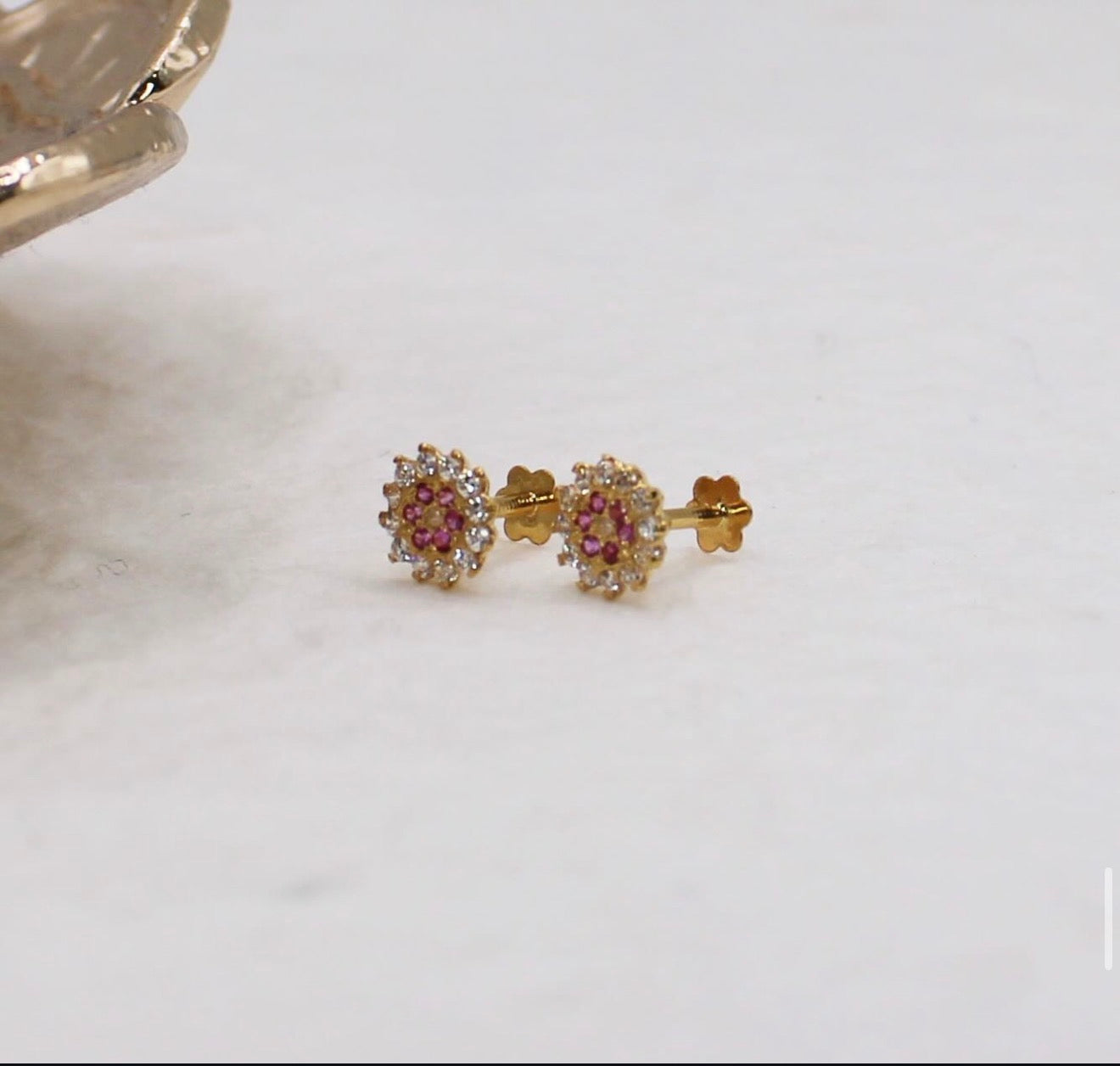 Pink Sparkly Studs | pair