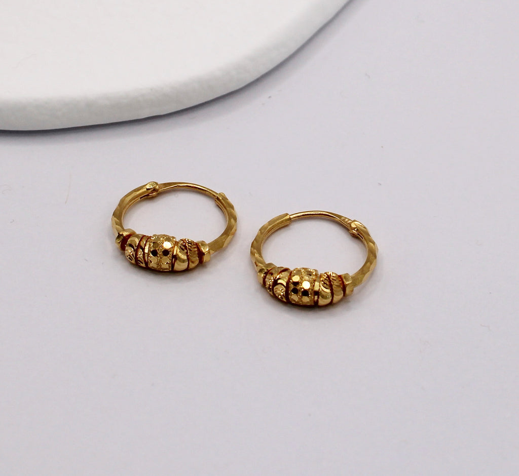 All Gold Cluster Hoops | 22carat