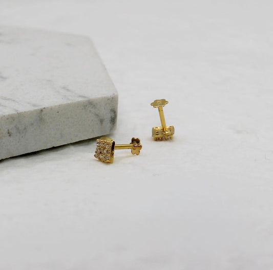 Sparkly Square Studs | Pair