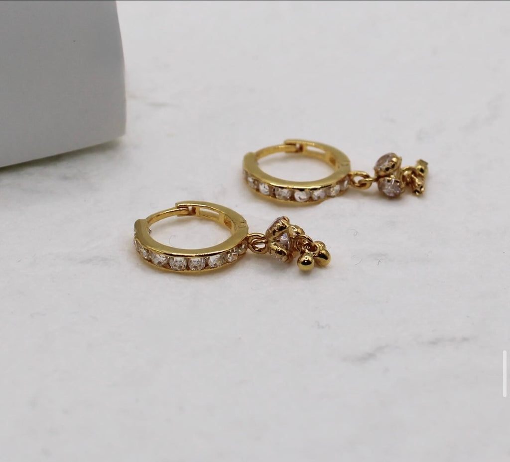 Dangly Sparkly Huggies | 8.8mm