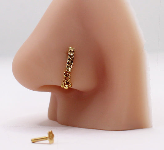 All Gold Dangly Stud
