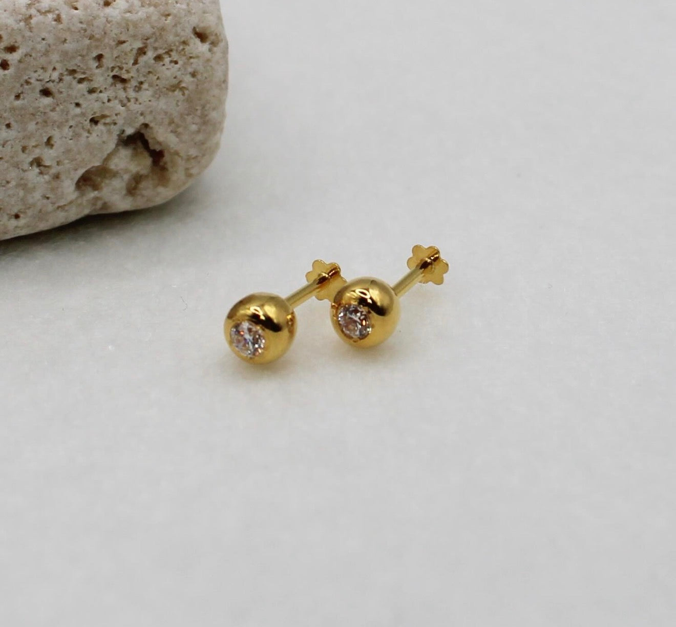 Small Chunky Ball Studs | 18carat