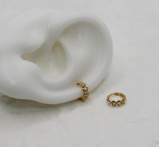 Stacked Heart Hoops