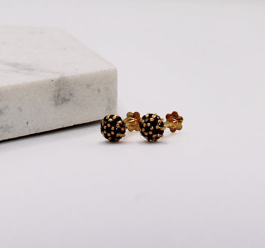 Black Mini Sparkly Studs