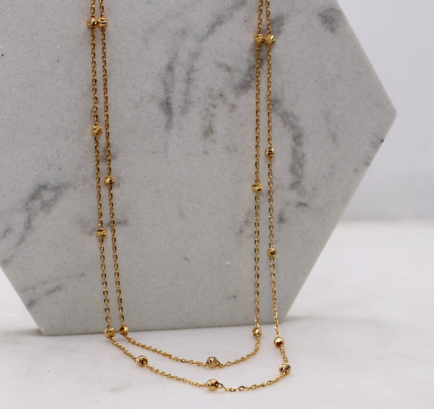 Dainty Two-tier 22carat Chain