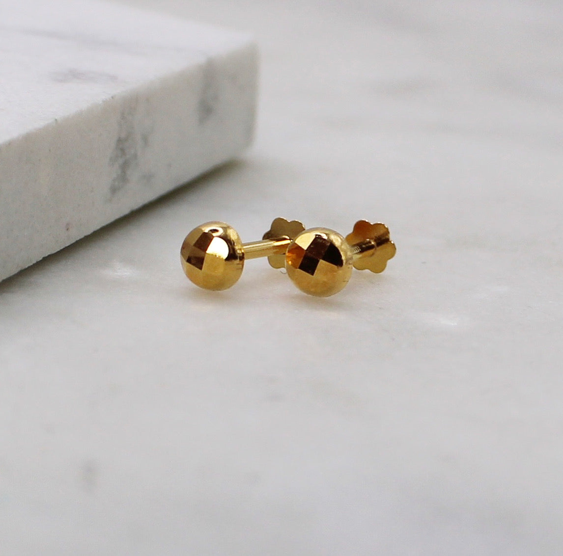 4mm Diamond-cut Studs