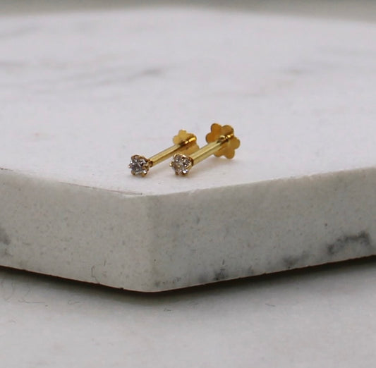 2.5mm Cubic Zirconia Studs