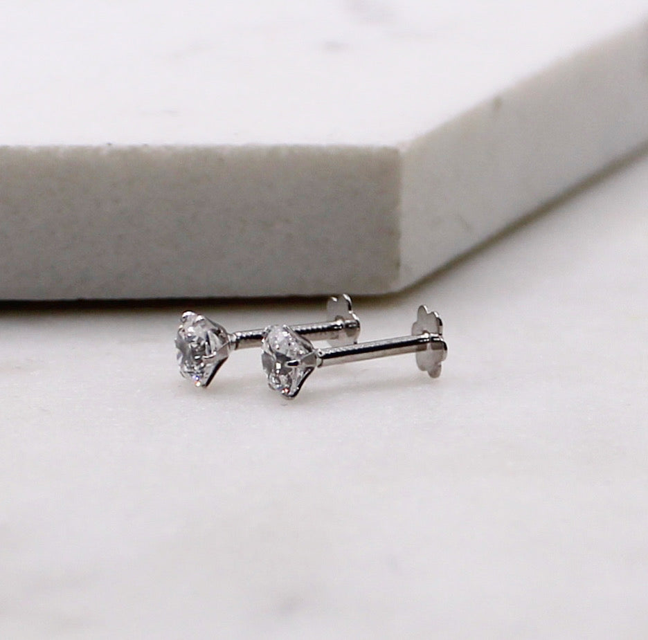 4mm Rhodium Studs