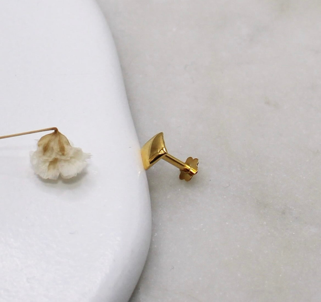 Gold Square Stud
