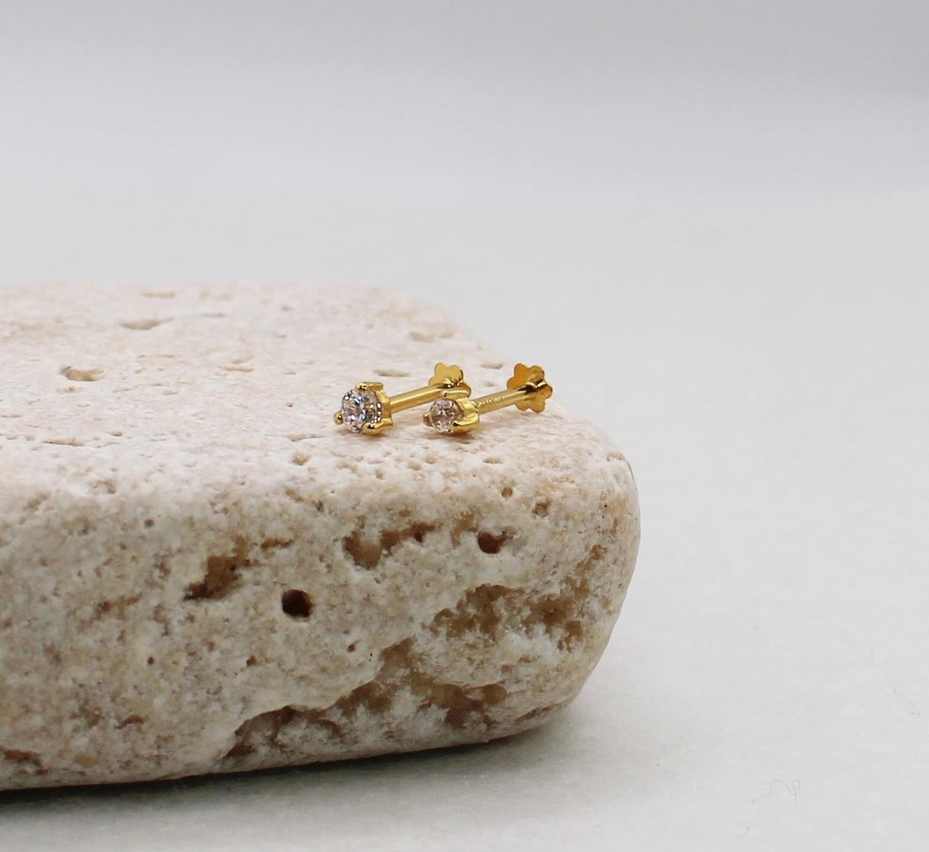 Triangular Diamanté Studs | 18carat