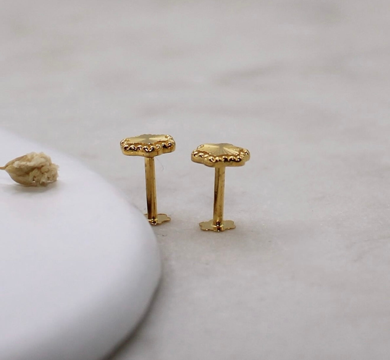 Dotted Flower Stud