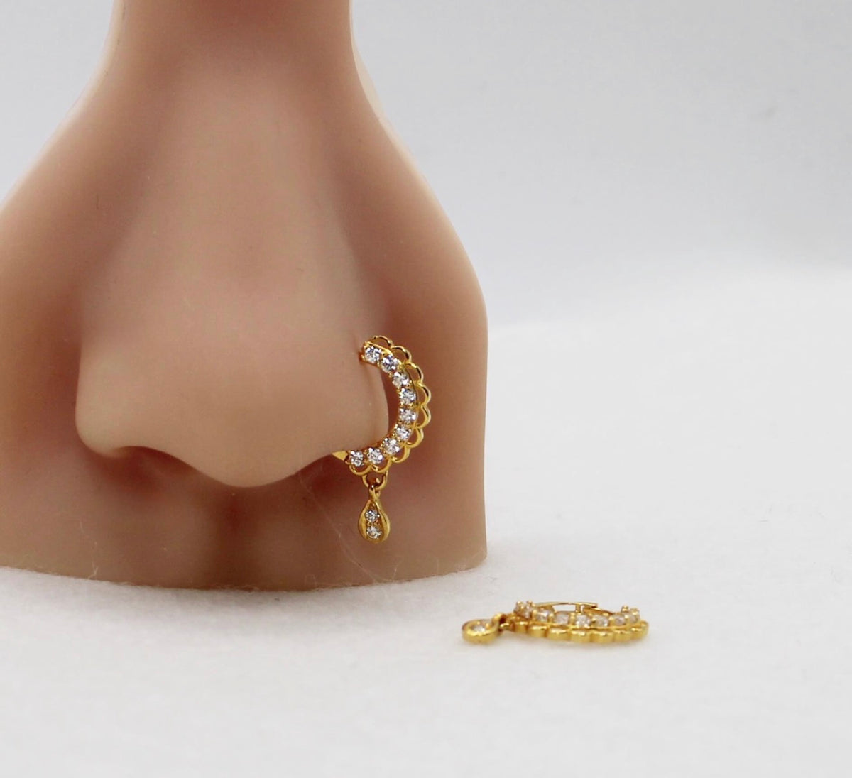 Left pierce ONLY Dangly Sunflower Hoop | single piece
