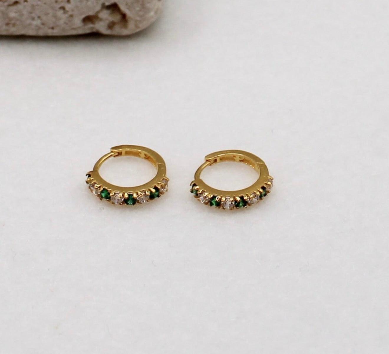 Green Hoops | 7.5mm