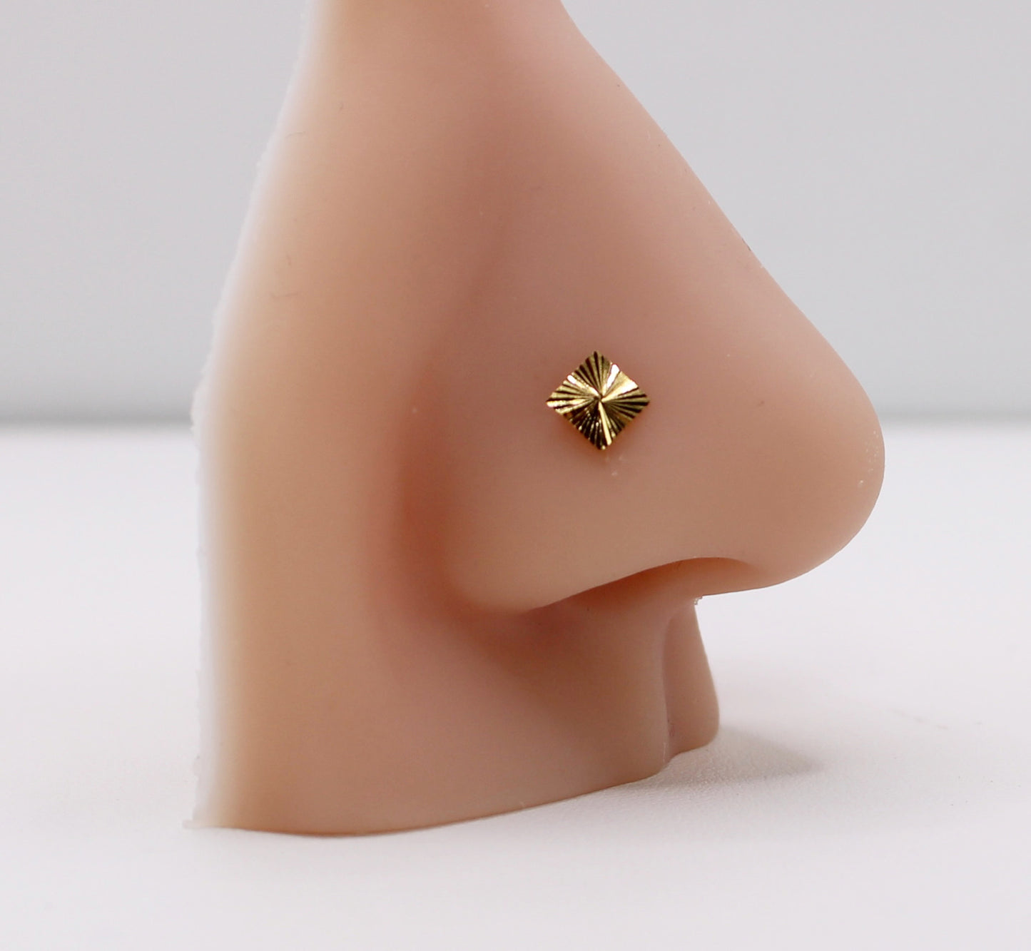 Gold Square Studs