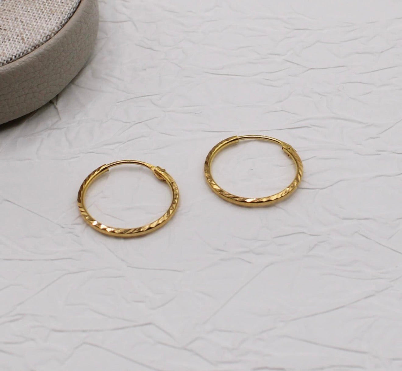 Stripe Detail Hoops | 15mm