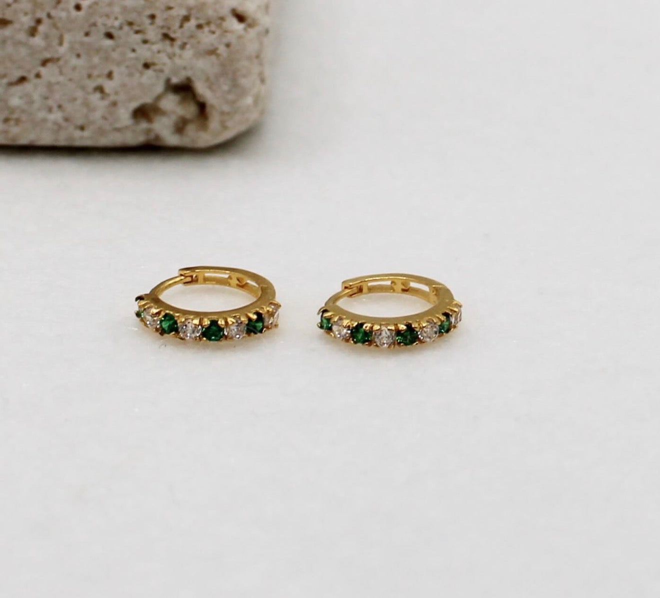 Green Hoops | 7.5mm