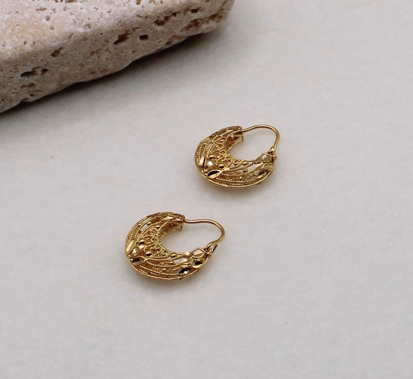 Detailed Boat Hoops | 22carat