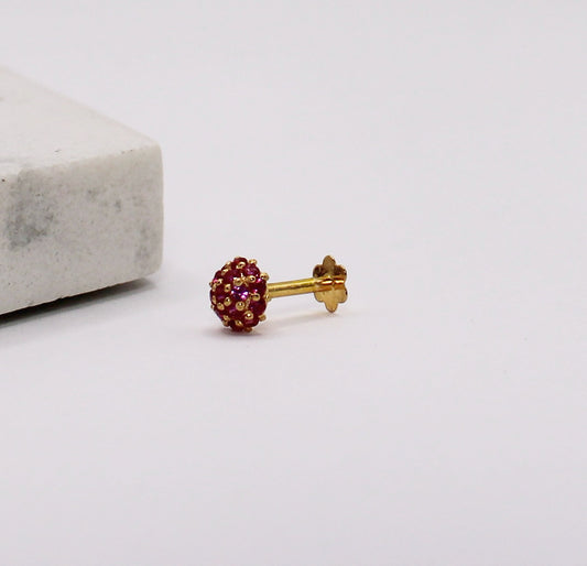 Deep Pink Mini Dome Stud