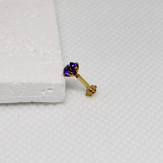 3.8mm Purple Stud