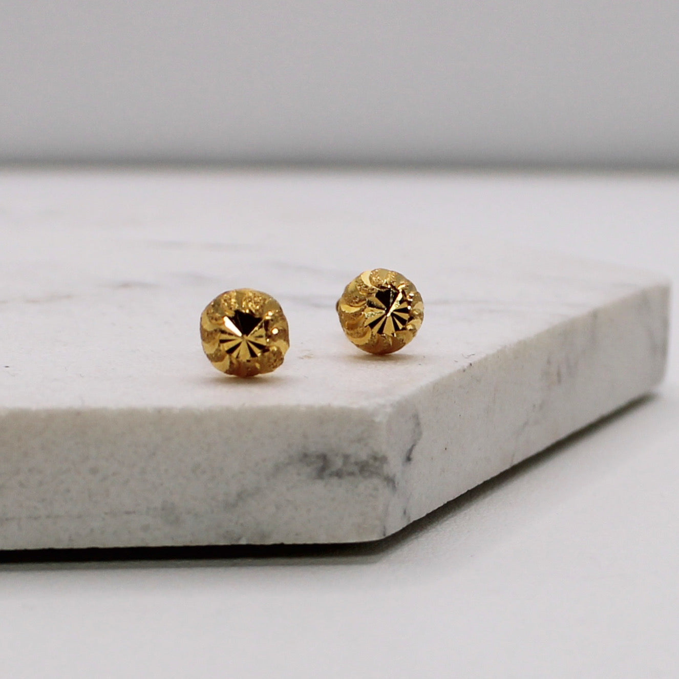 Round Gold Studs