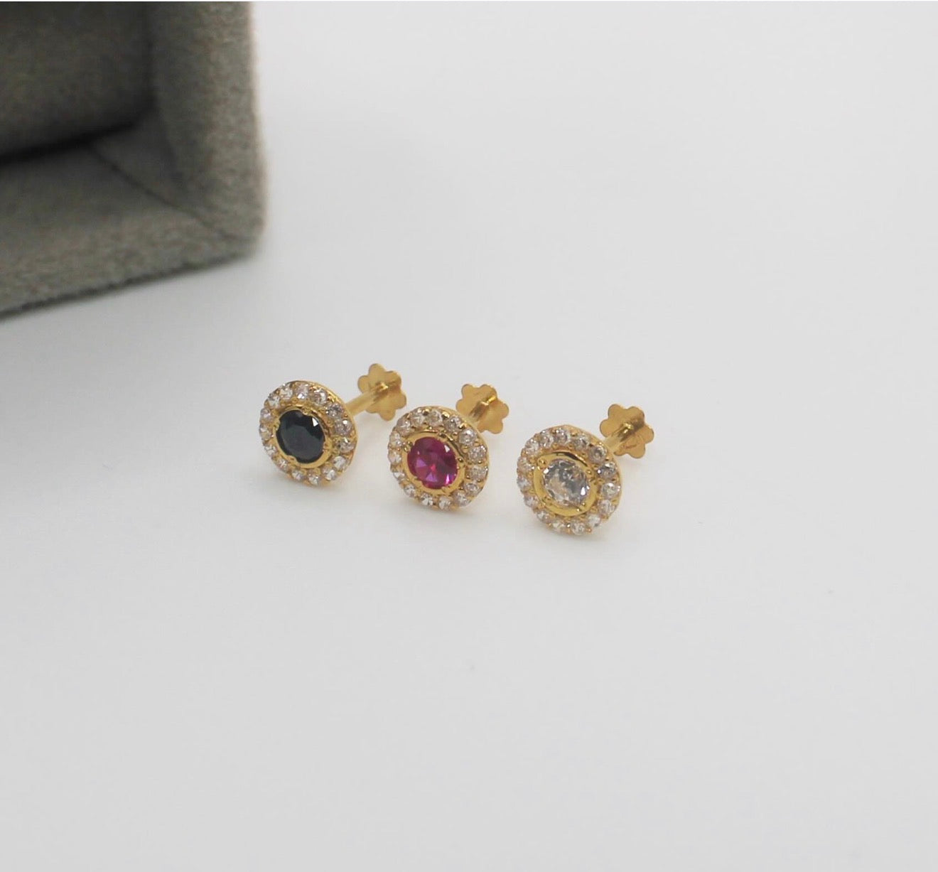 Sparkly Halo Studs