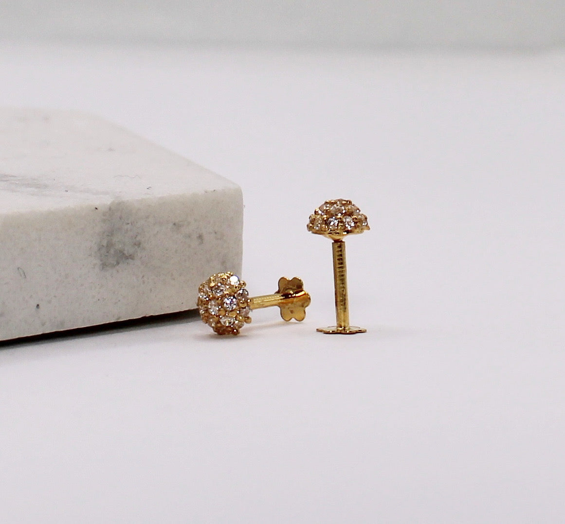 Sparkly Mini Dome Studs