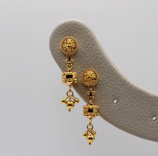 22carat Round Dangly Studs