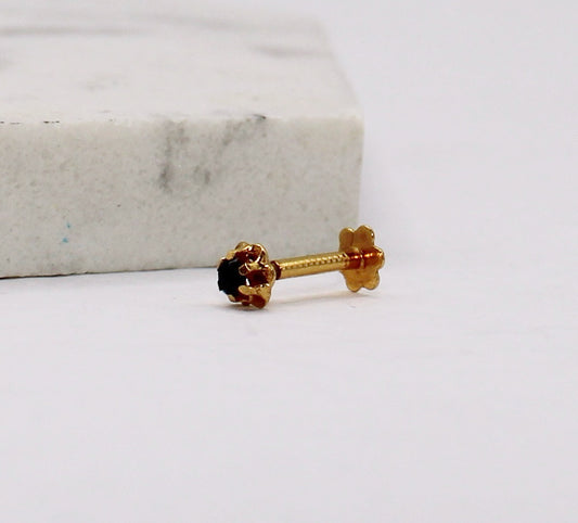 Black Flower Stud