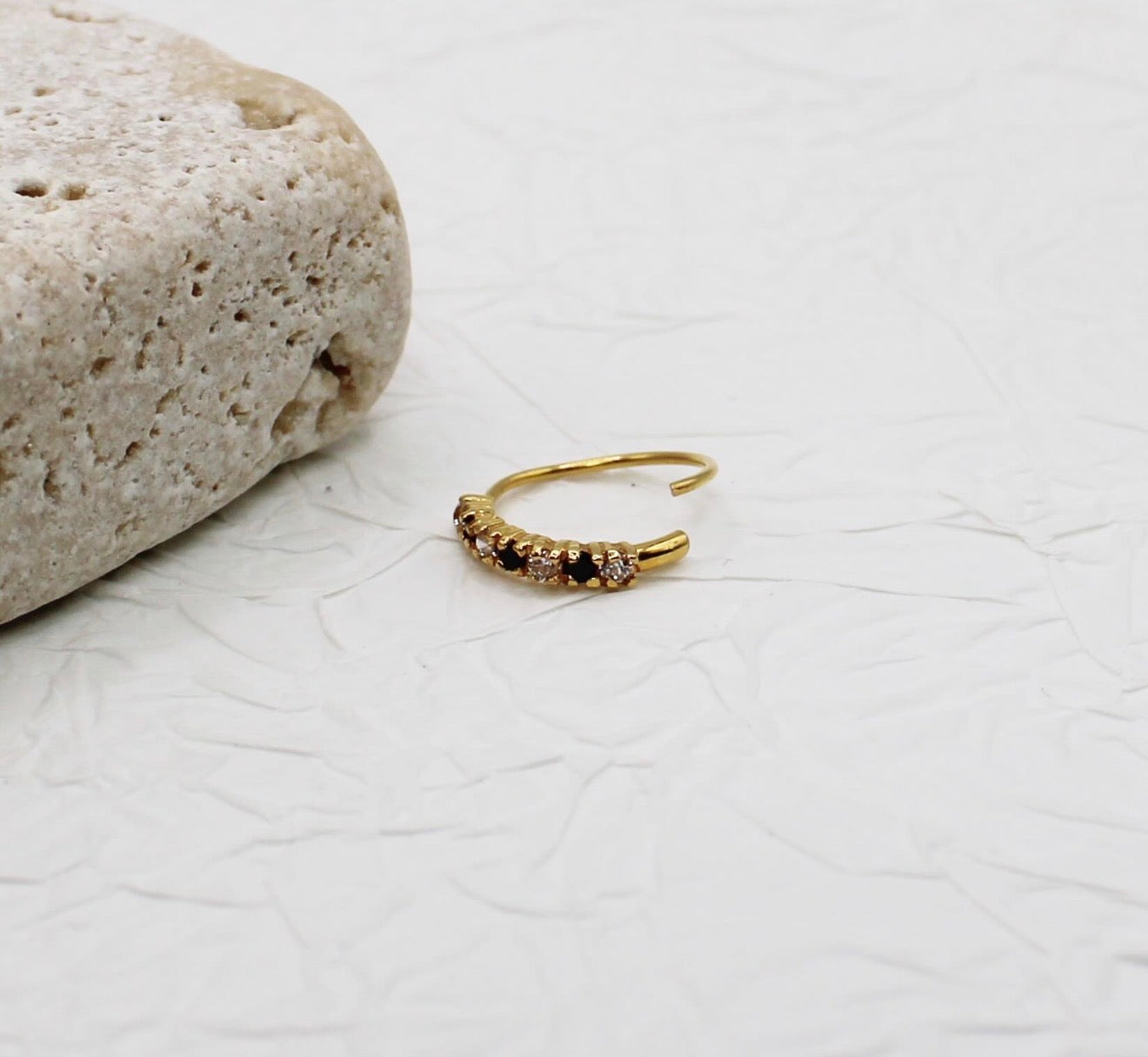 Black & Clear Hoop | 10mm