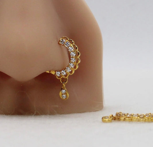 Left pierce ONLY Dangly Sunflower Hoop | single piece
