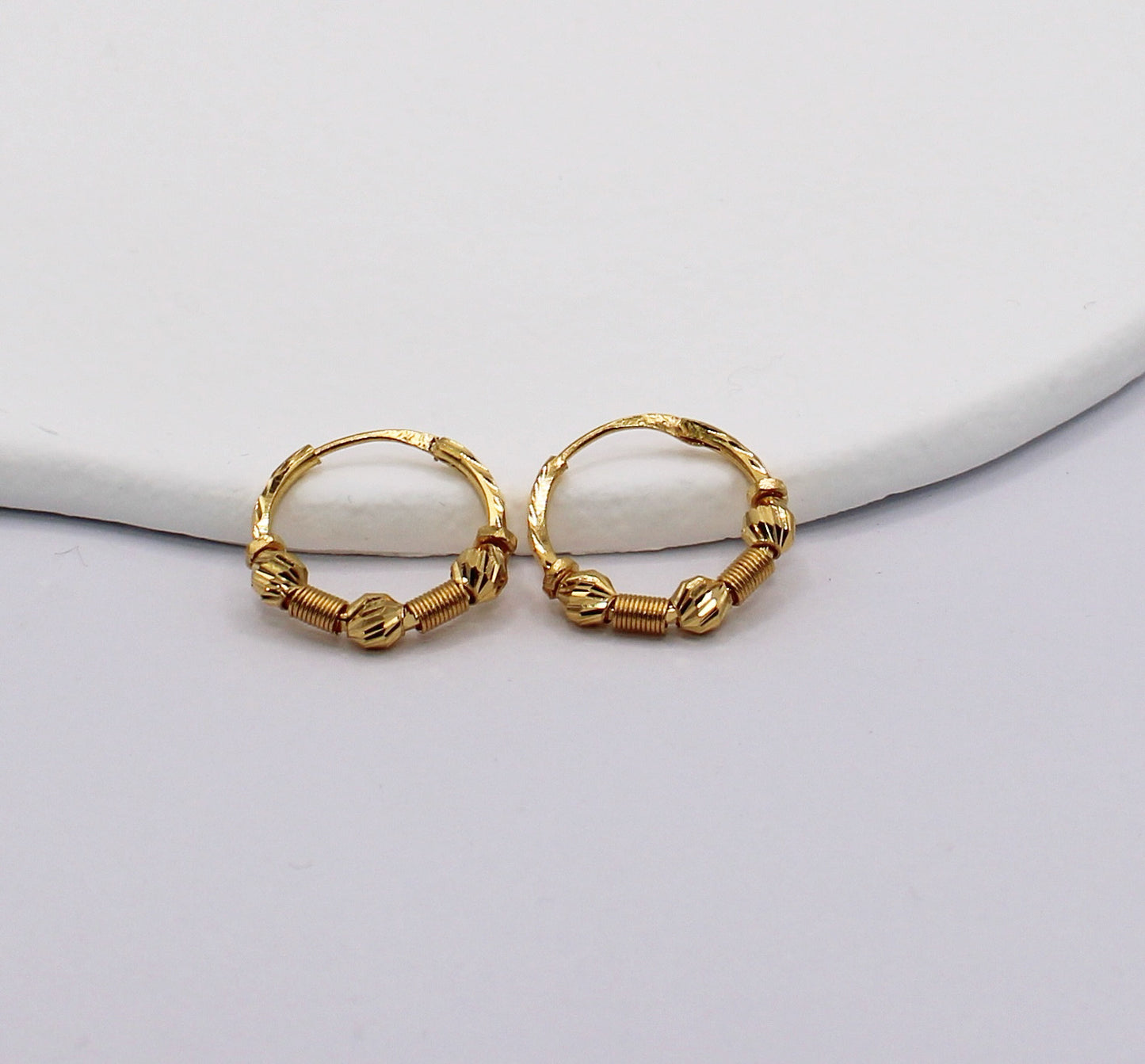Beaded Hoops | 22carat