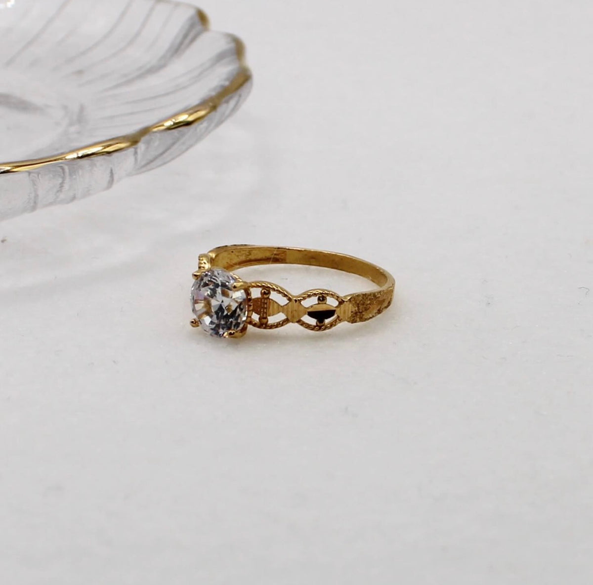 Chunky Cubic Zirconia Ring | Size P 1/2