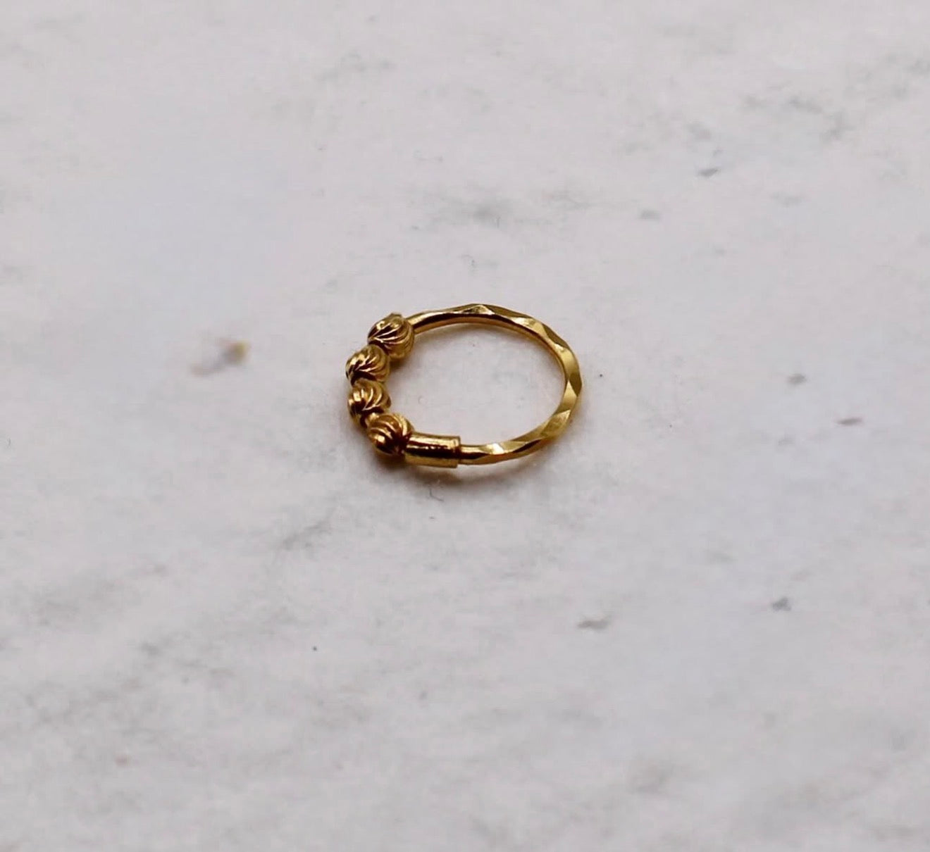 Four Bead Hoop | 8.5mm