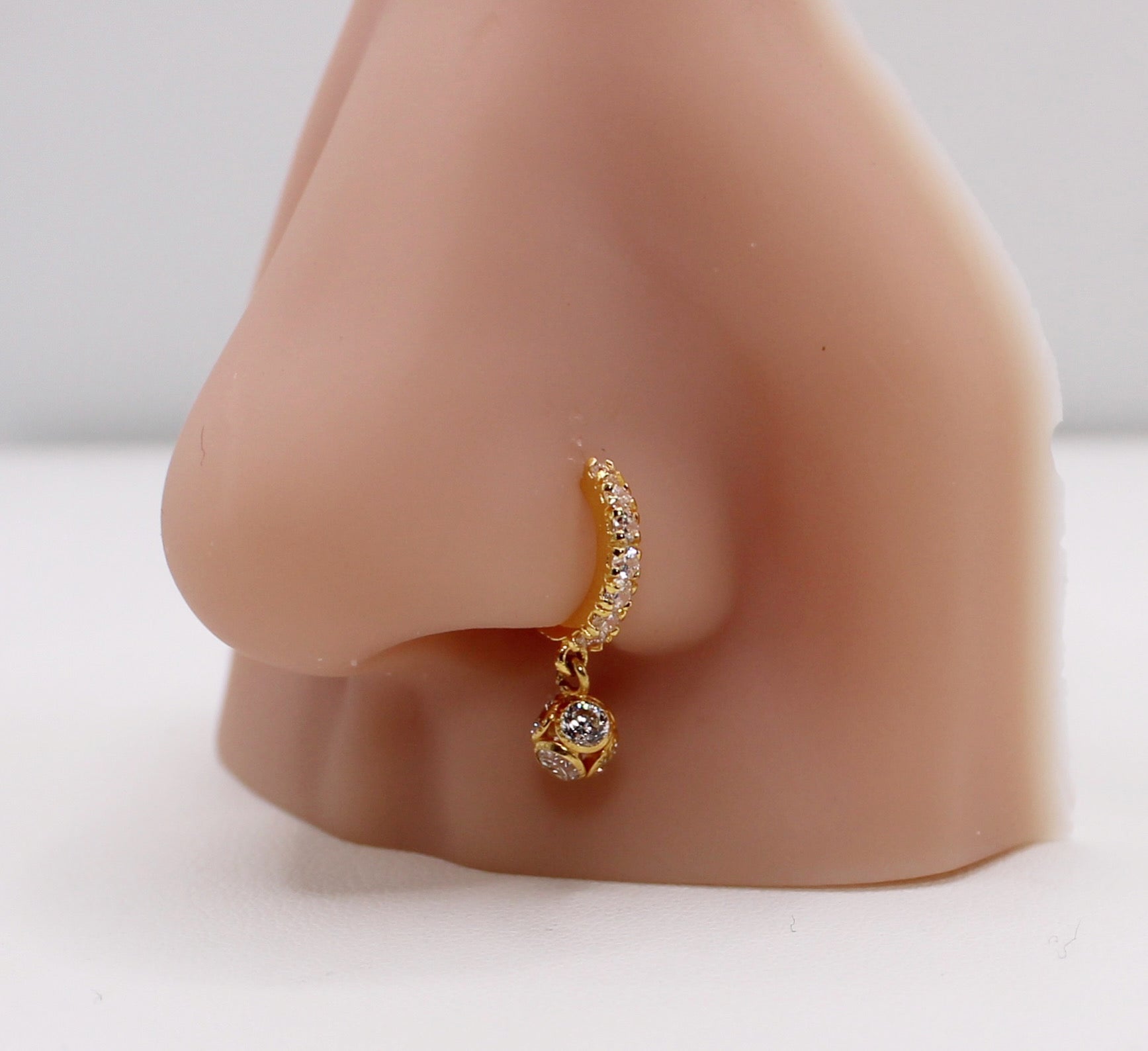 Chunky Sparkly Dangle-Ball Hoop