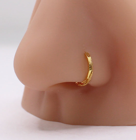Thin Gold Clip On Hoop (8.5mm)