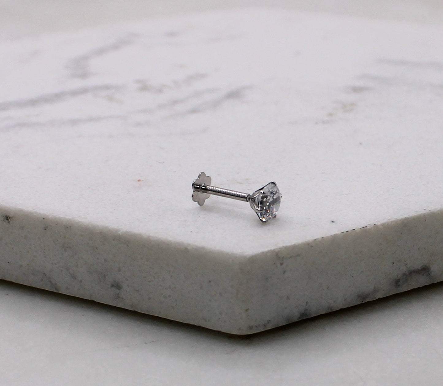 4mm Rhodium Stud