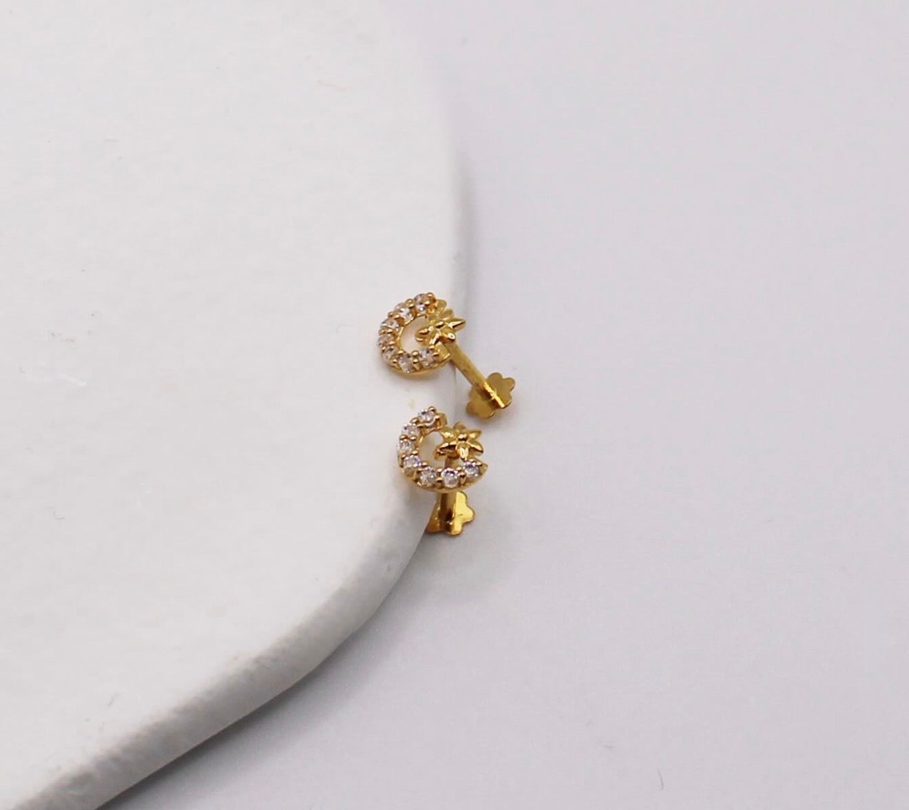 Moon & Star Studs | 6mm