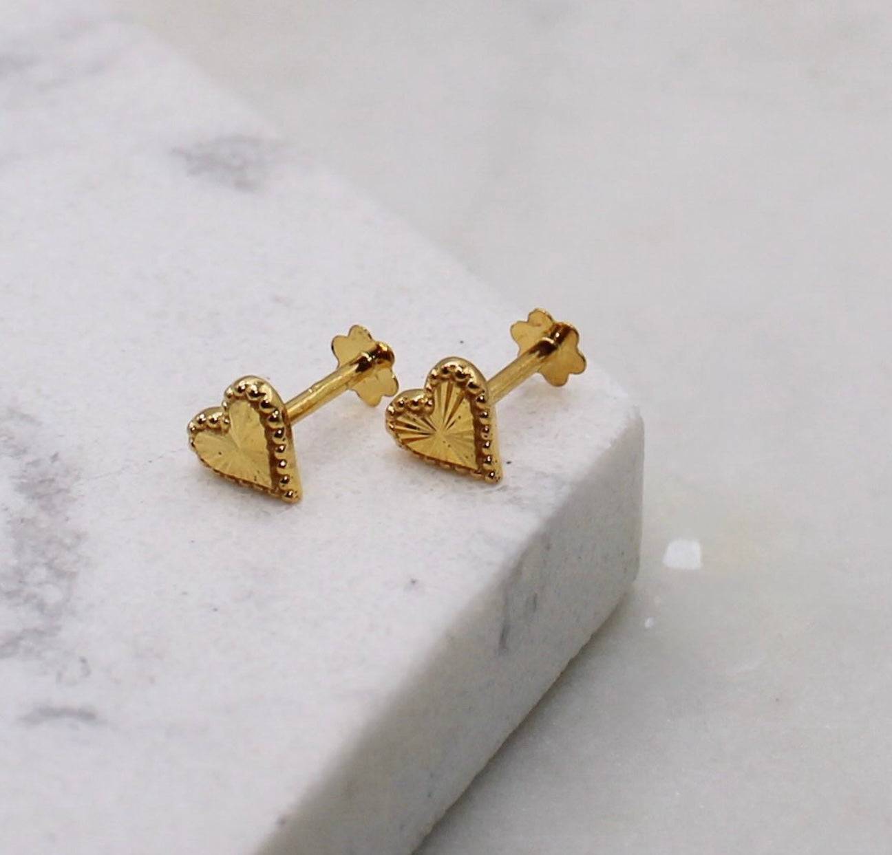 Dotted Small Heart Studs