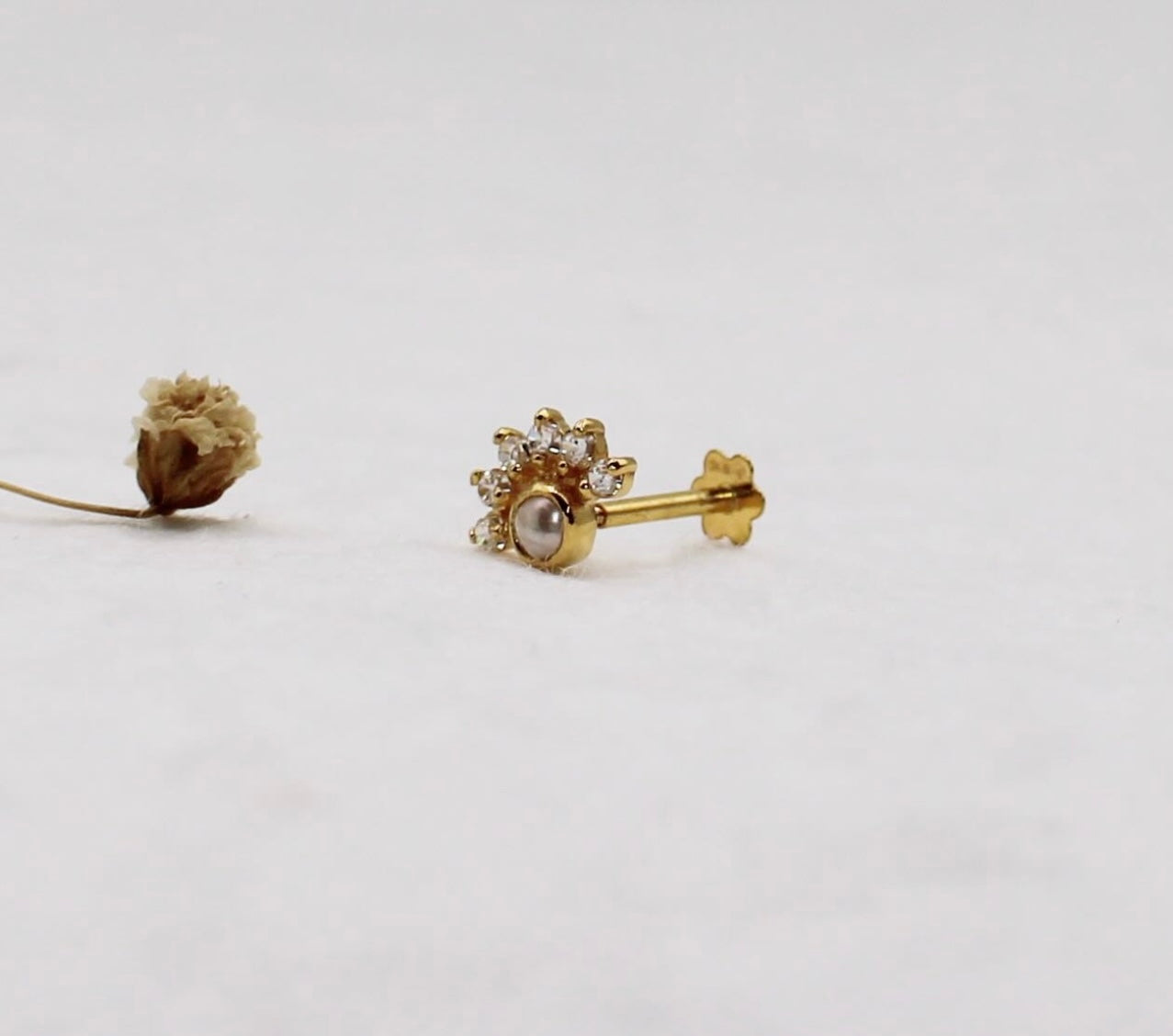 Pearl Crescent Stud