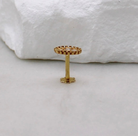 Oval Sparkly Stud