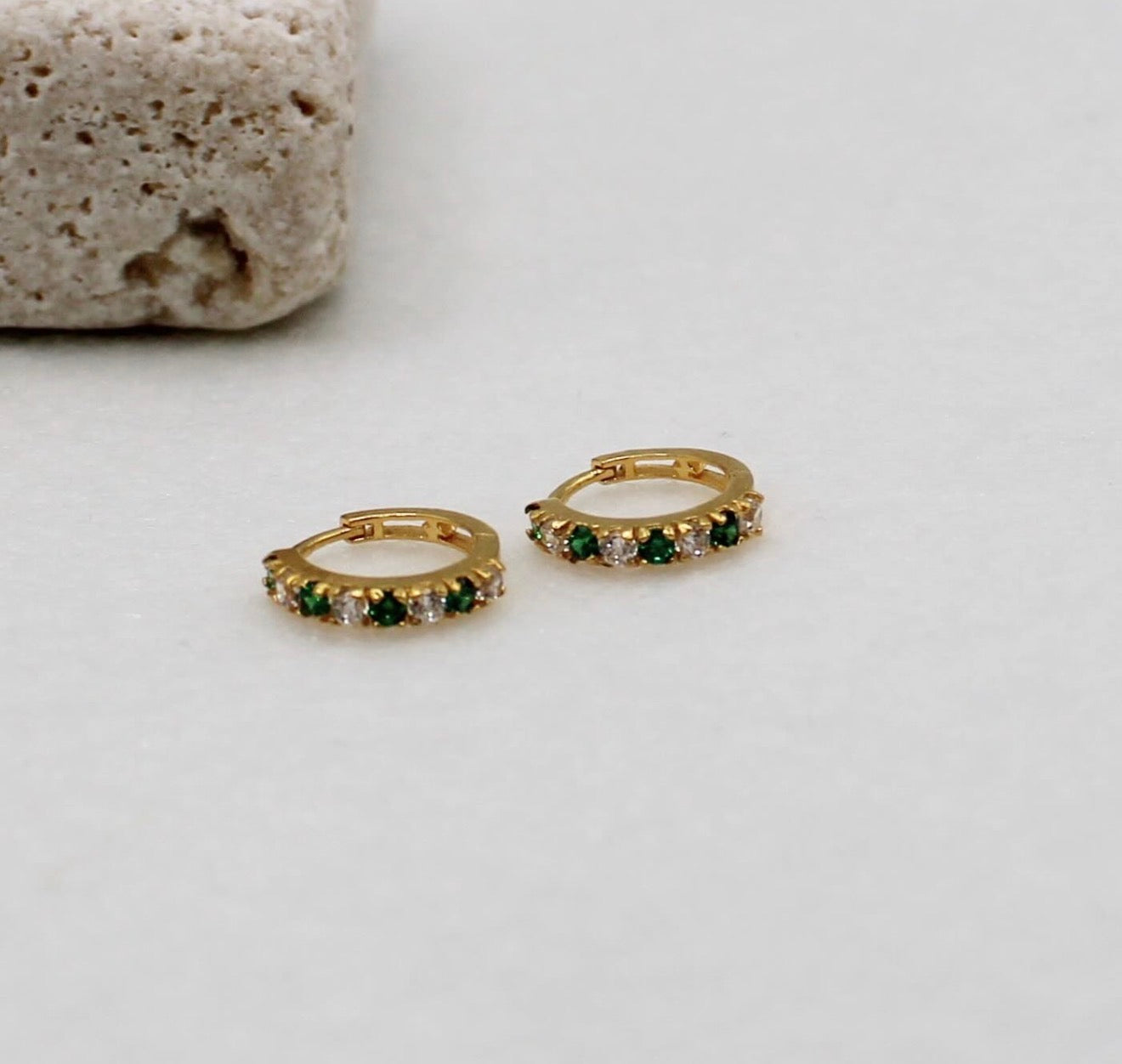 Green Hoops | 7.5mm
