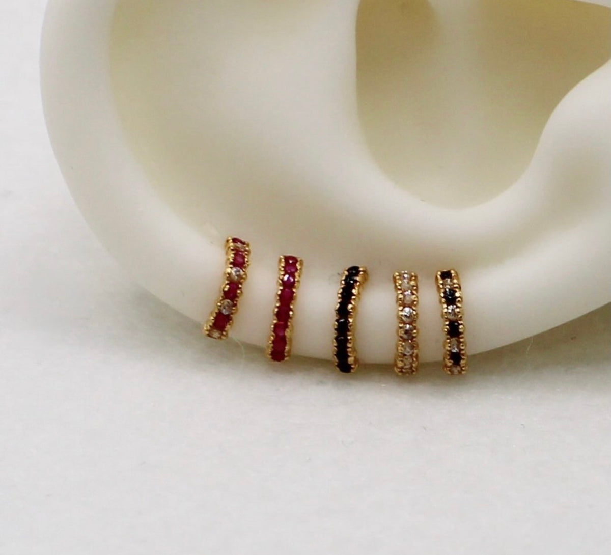 Thin Baguette Studs | single piece