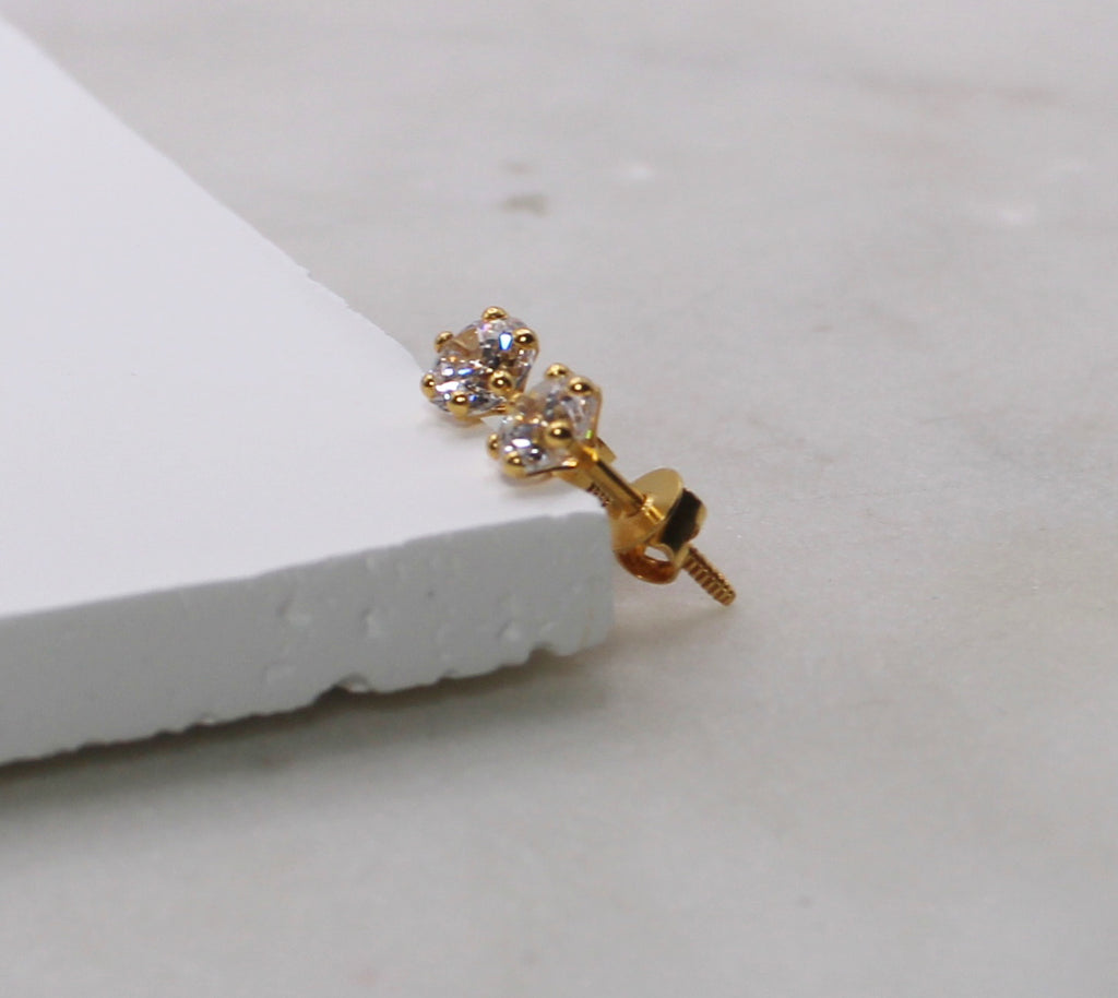 Cushioned Cubic Zirconia Studs | 5mm