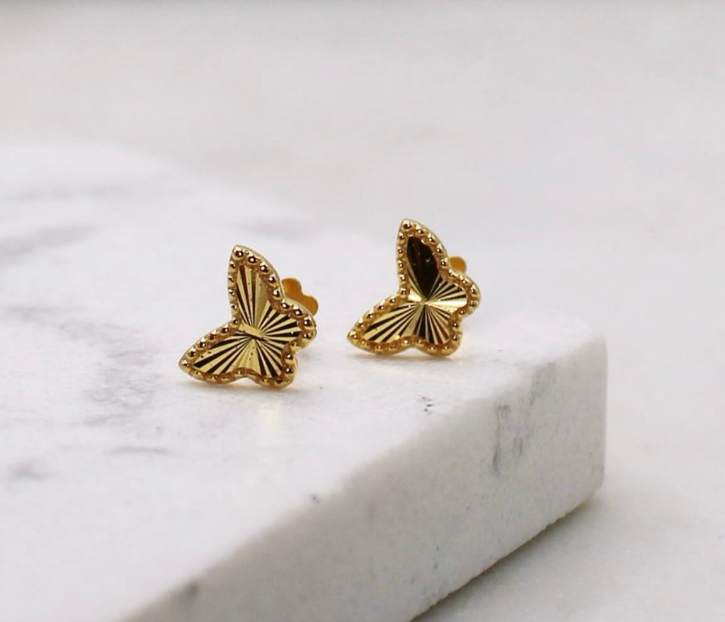 Mini Dotted Butterfly Studs