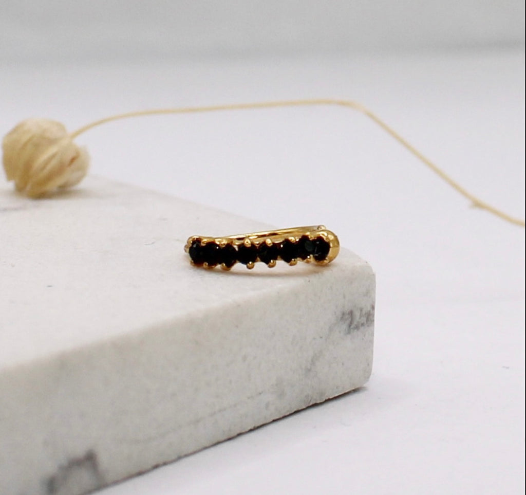 All Black Cluster Hoop